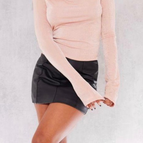PrettyLittleThing Pink long sleeve Cowl Neck Shirt NWT - Picture 1 of 3